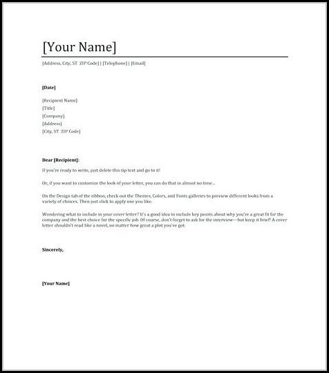 Free Resume Cover Letter Template Download Free Resume Cover Letter Template Download