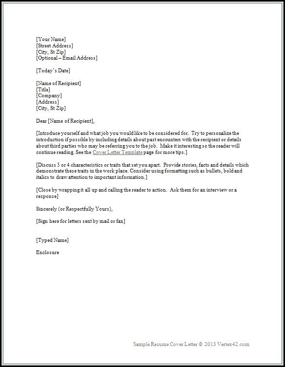 Resume Cover Letter Templates Free Resume Cover Letter Templates Free