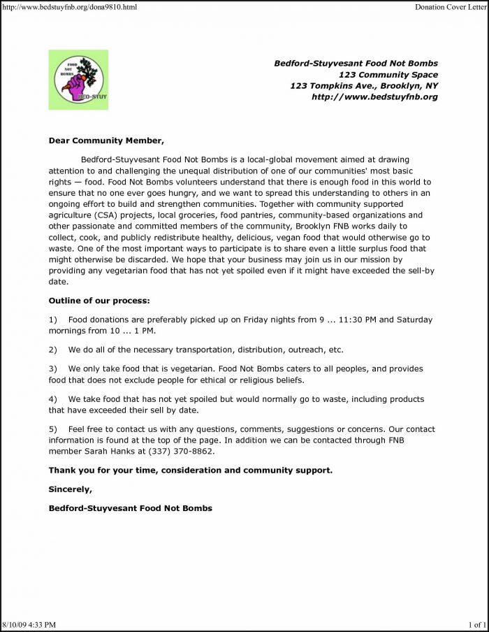 Sample Cover Letter For Donation Request Sample Cover Letter For Donation Request