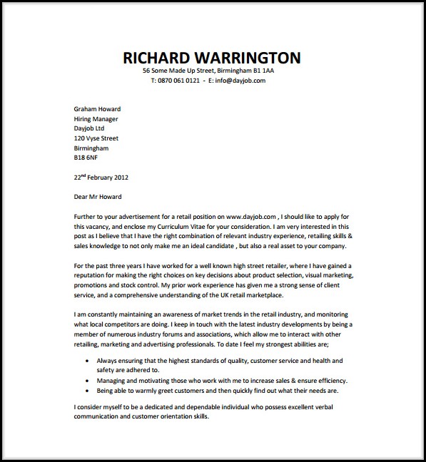 Template For Cover Letter For Job Template For Cover Letter For Job