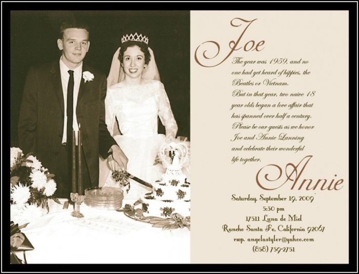 60th Wedding Anniversary Invitations Free Templates 60th Wedding Anniversary Invitations Free Templates