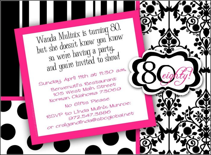 80th Birthday Invitation Templates Free Printable 80th Birthday Invitation Templates Free Printable