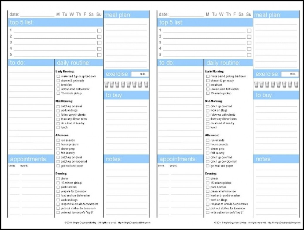 Adhd Daily Planner Template Template 2 Resume Examples oPKlQWM3xn