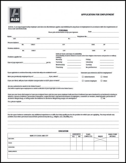 Aldi Job Application Answers Aldi Job Application Answers