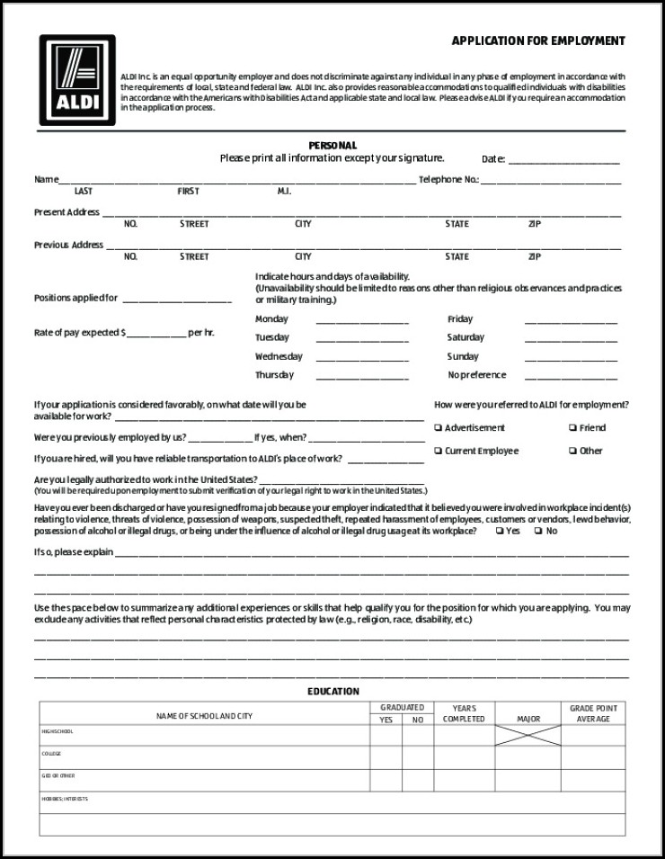 aldi job application form online job applications resume