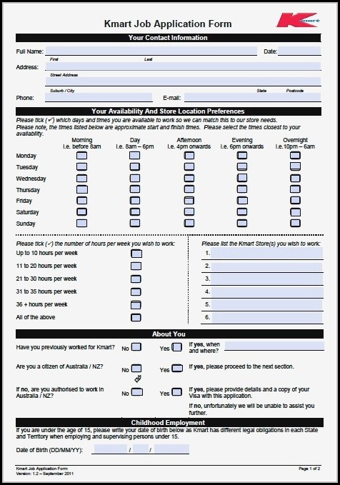 Carry out For Kmart Activity - Undertaking Systems : Resume Illustrations image relating to Kmart Printable Applications identify Employ For Kmart Activity - Undertaking Programs : Resume Illustrations