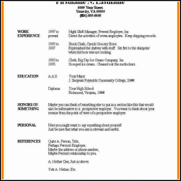 Basic Resume Template Microsoft Word Basic Resume Template Microsoft Word