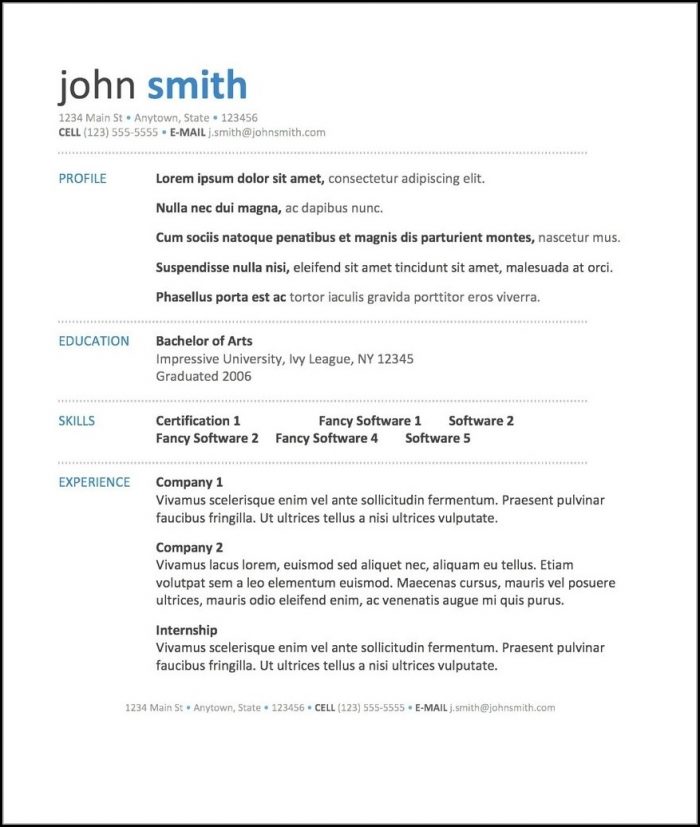 Best Free Resume Templates 2018 Word Best Free Resume Templates 2018 Word