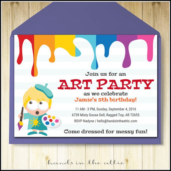 Birthday Party Invitation Card Template Birthday Party Invitation Card Template