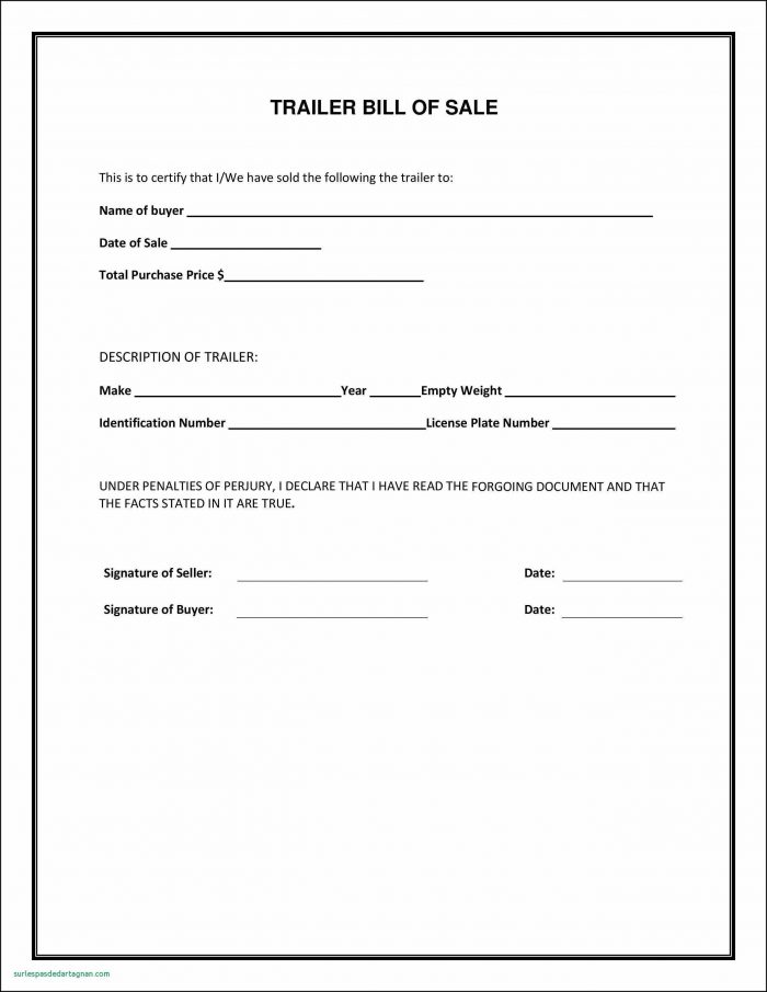 Blank Bill Of Sale Form For Boat Blank Bill Of Sale Form For Boat