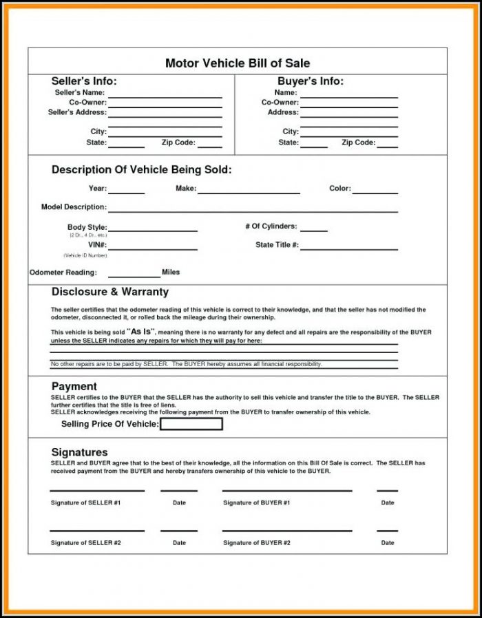 Blank Bill Of Sale Form For Camper Trailer Blank Bill Of Sale Form For Camper Trailer