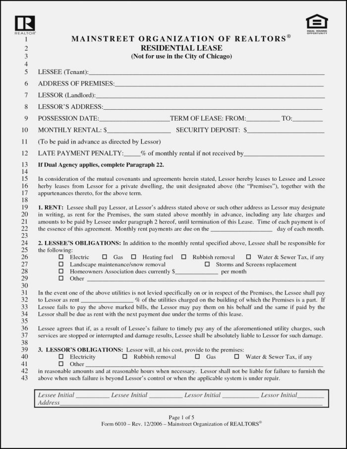 Blank Residential Lease Agreement Form Blank Residential Lease Agreement Form