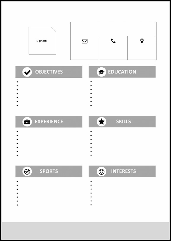 Blank Resume Template For Kids Blank Resume Template For Kids