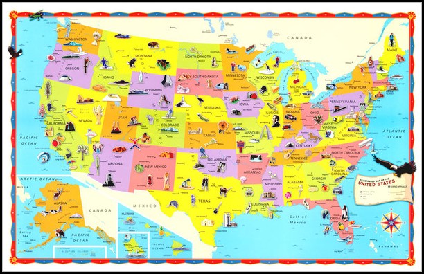 Children's United States Wall Map Children's United States Wall Map