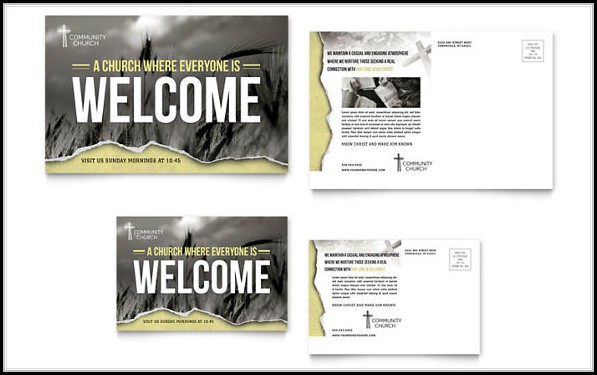 Church Postcard Templates Free Church Postcard Templates Free