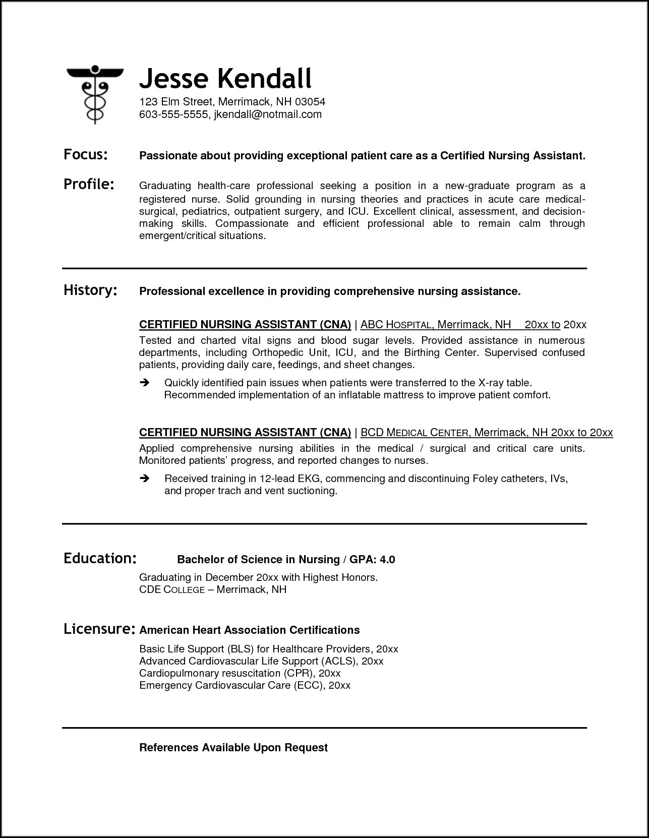 cna resume template microsoft word resume resume examples