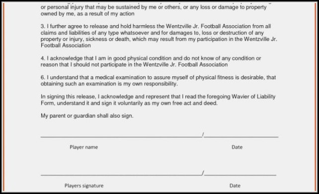 Contractor Release Of Liability Form Template Contractor Release Of Liability Form Template