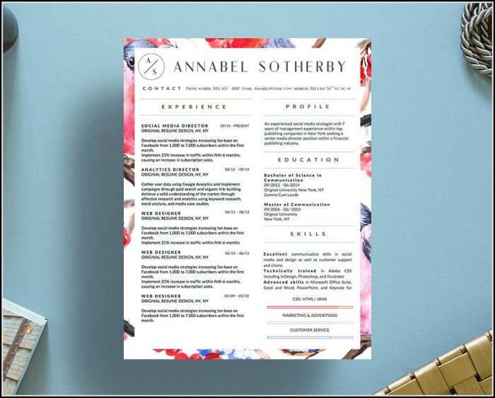 Creative Resume Templates For Microsoft Word Creative Resume Templates For Microsoft Word