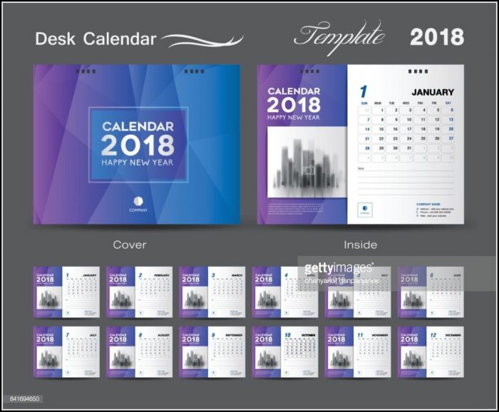 Desk Calendar Template Design Desk Calendar Template Design