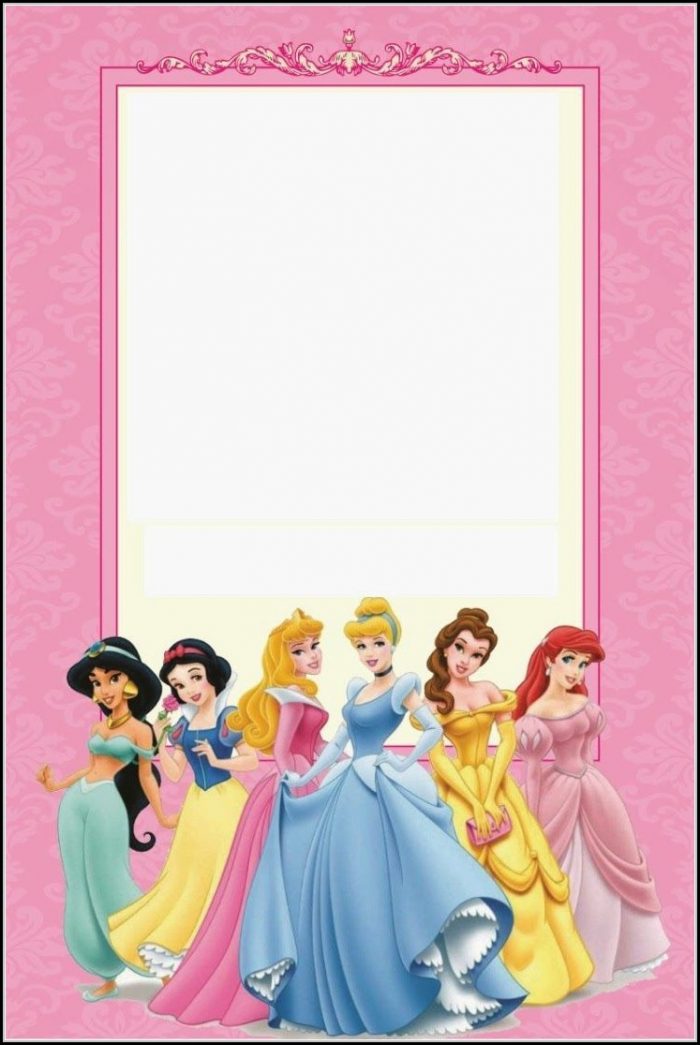 Disney Princess Invitation Template Free Disney Princess Invitation Template Free