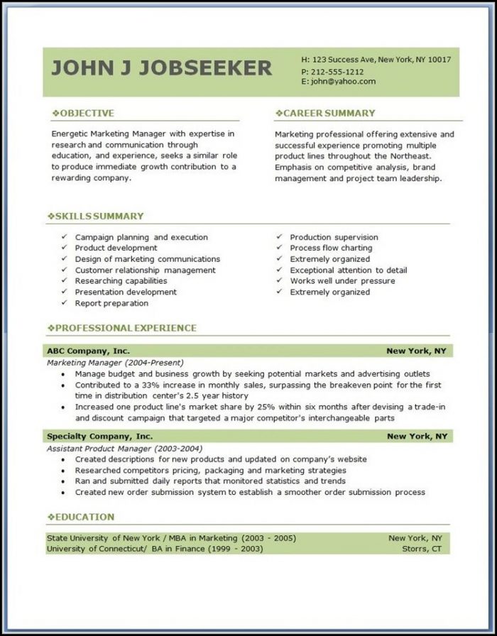 Download Free Professional Resume Templates Download Free Professional Resume Templates