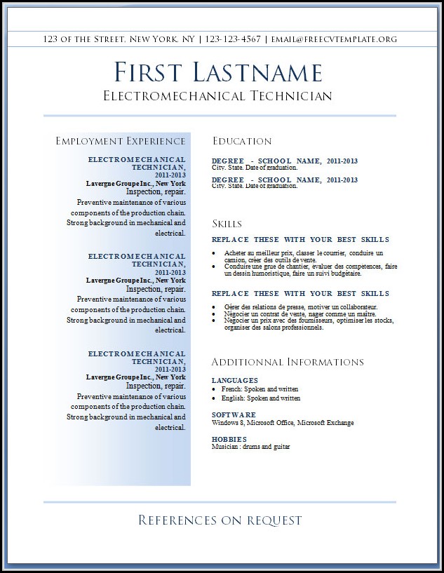 Downloadable Resume Templates Downloadable Resume Templates