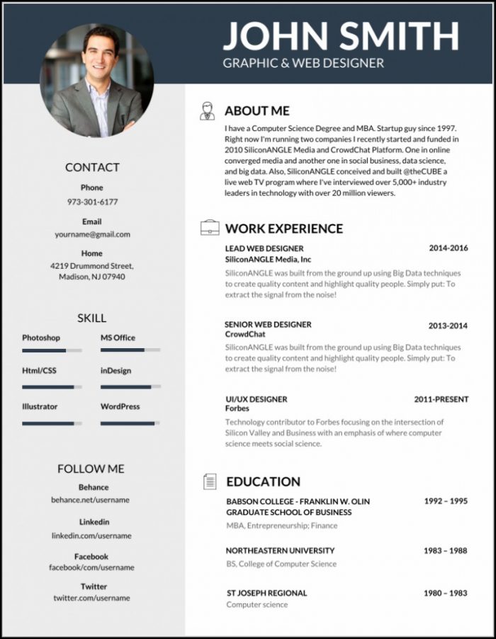 Editable Resume Templates Editable Resume Templates