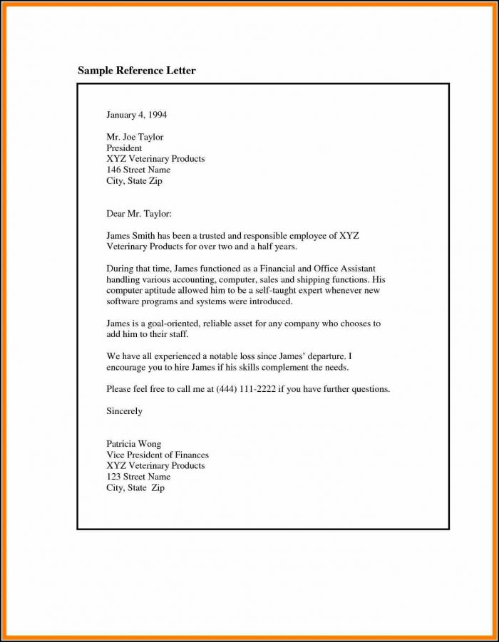 Employee Reference Template Free Employee Reference Template Free