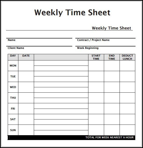 Employee Timesheet Template Free Employee Timesheet Template Free