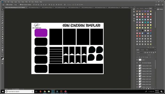 Erin Condren Sticker Template Erin Condren Sticker Template