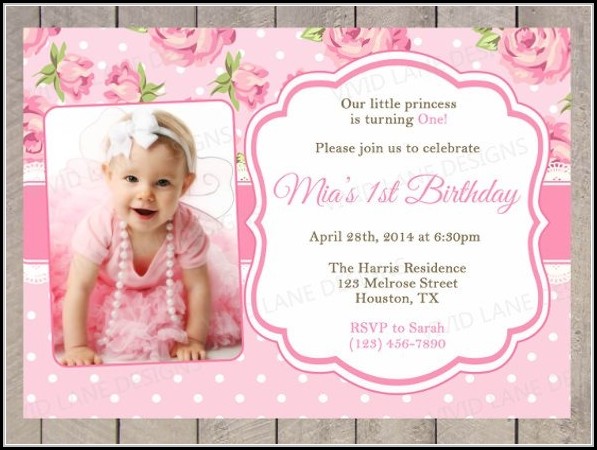 First Birthday Card Template Free First Birthday Card Template Free