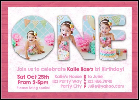 First Birthday Card Template First Birthday Card Template