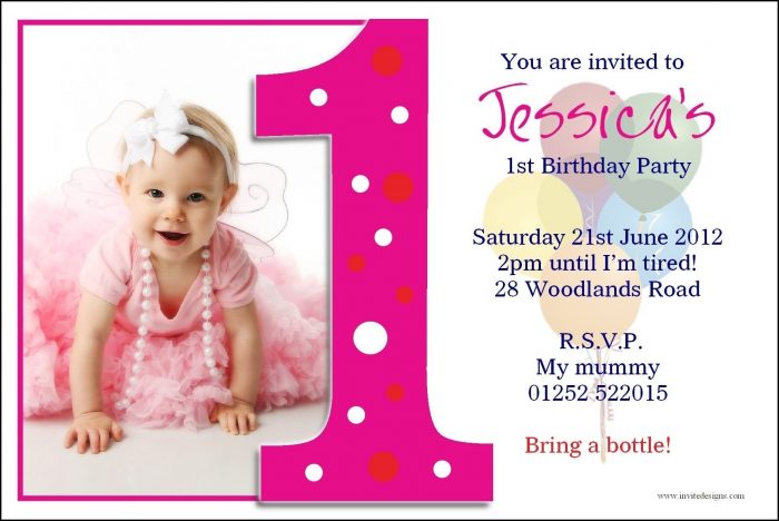 First Birthday Invitation Card Template First Birthday Invitation Card Template