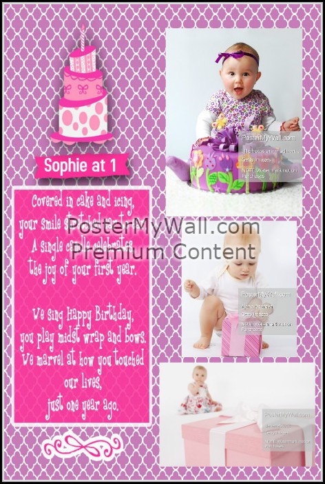 First Birthday Poster Template First Birthday Poster Template