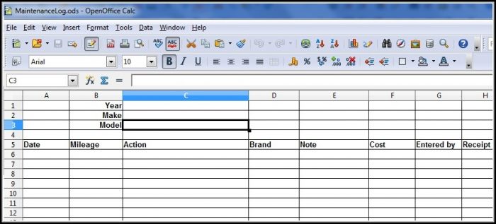 Fleet Vehicle Maintenance Log Template Excel Fleet Vehicle Maintenance Log Template Excel