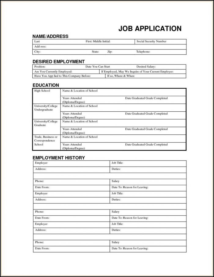 Free Application Form Template Word Free Application Form Template Word