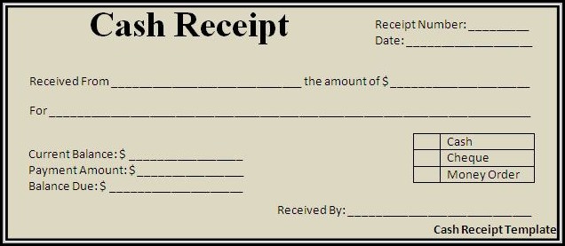 Free Cash Payment Receipt Template Free Cash Payment Receipt Template