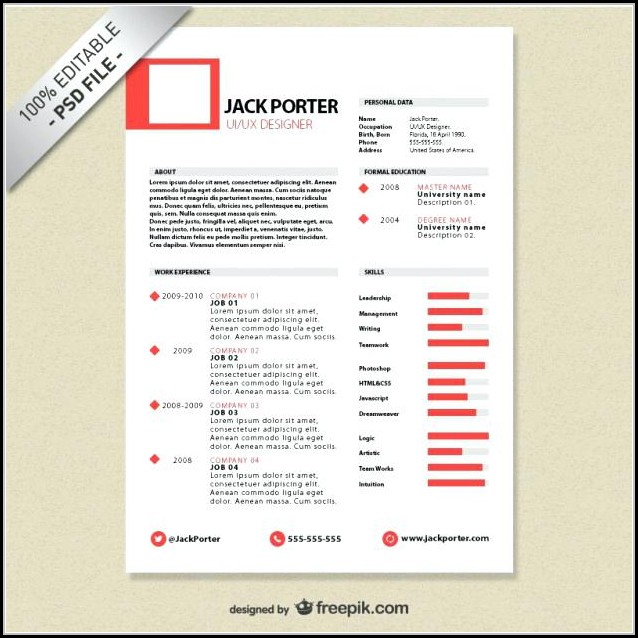 Free Creative Resume Design Templates Free Creative Resume Design Templates