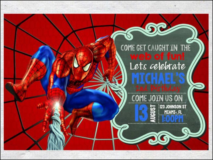 Free Editable Spiderman Birthday Invitation Templates Free Editable Spiderman Birthday Invitation Templates