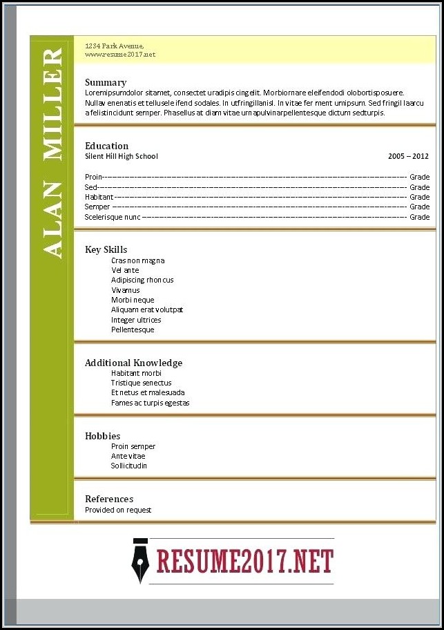 Free Functional Resume Template 2017 Free Functional Resume Template 2017