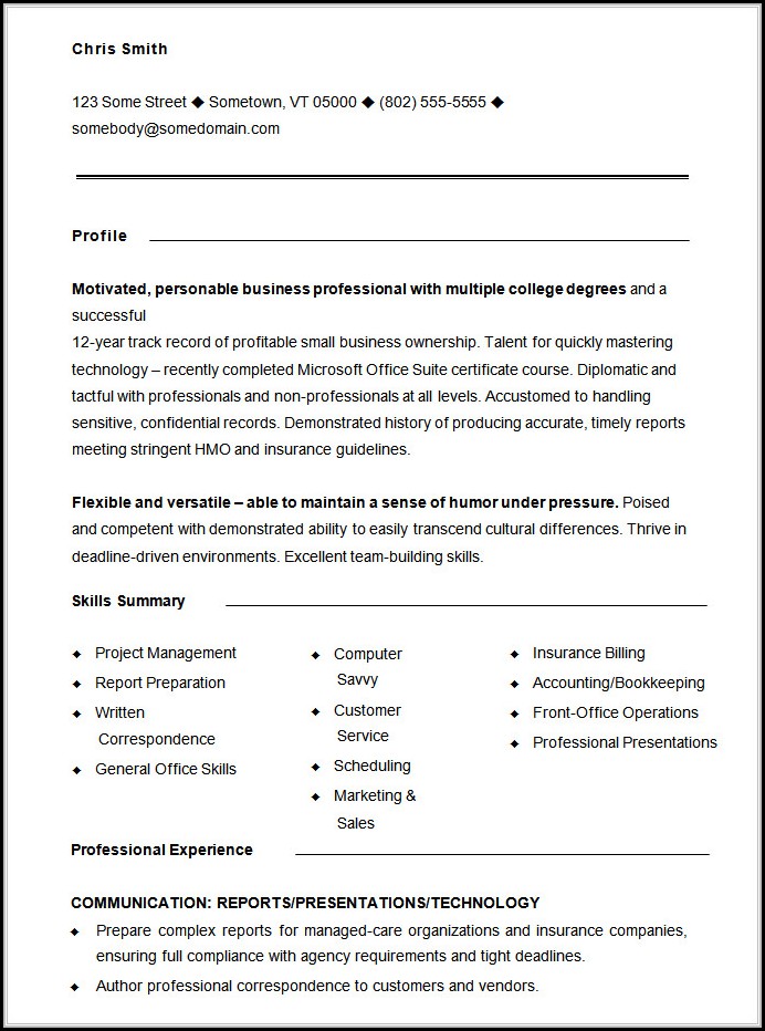 Free Functional Resume Template Free Functional Resume Template
