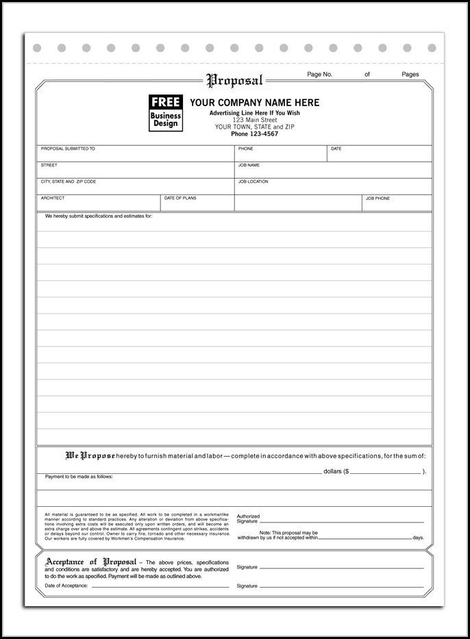 Free Hvac Bid Proposal Template Free Hvac Bid Proposal Template