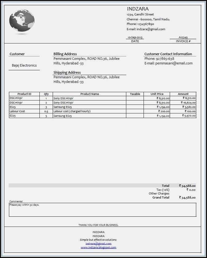 Free Invoice Template Maker Free Invoice Template Maker