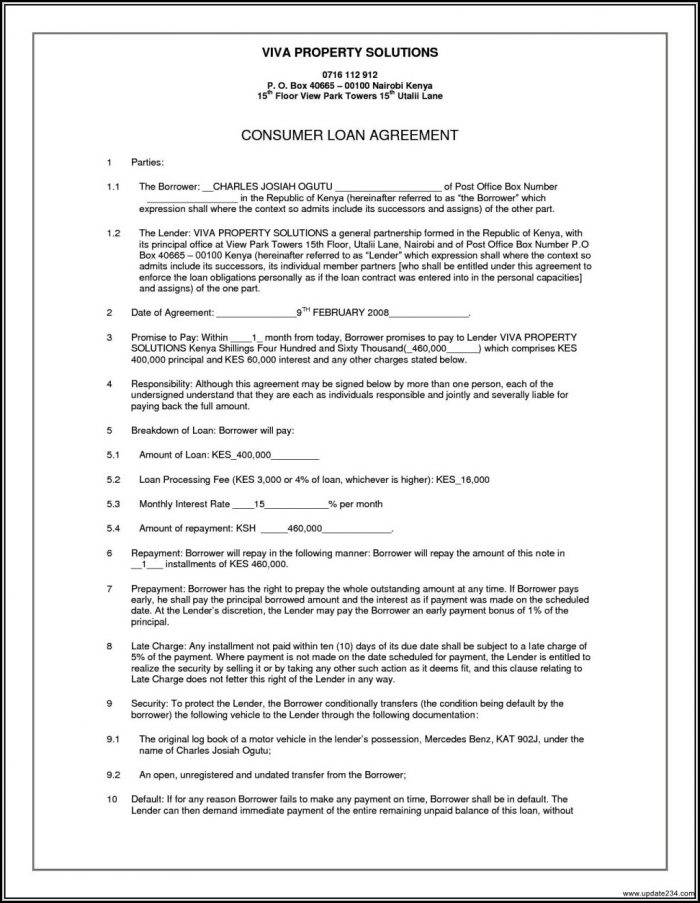 Free Loan Agreement Template Word South Africa Free Loan Agreement Template Word South Africa