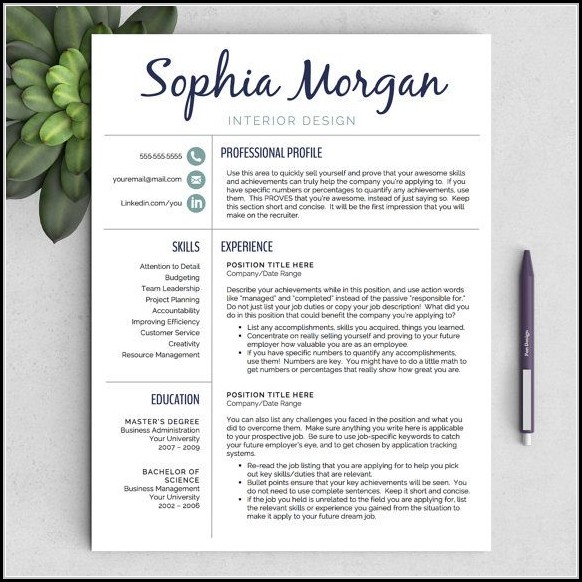 Free Modern Resume Templates Free Modern Resume Templates