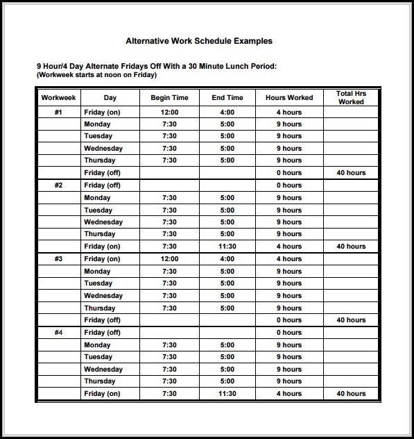 weekly work schedule template excel template 2 resume examples
