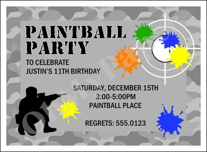 Free Paintball Invitation Templates Free Paintball Invitation Templates