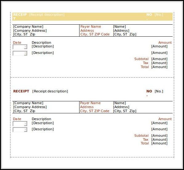 Free Payment Receipt Template Word Free Payment Receipt Template Word
