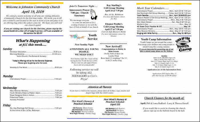 Free of charge Childrens Church Bulletin Templates - Template 1 photograph about Free Printable Children's Church Bulletins referred to as Free of charge Childrens Church Bulletin Templates - Template 1