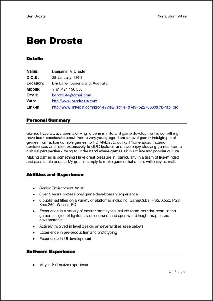 Free Printable Resume Examples Free Printable Resume Examples